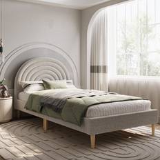 Green Beds Flair Ava Green Boucle Single Frame Bed
