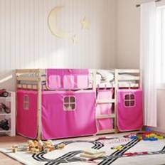 Pink Bunk Beds Berkfield Home without Mattress Pink 90x190 cm Single Solid Wood Bunk Bed