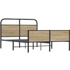 Beds & Mattresses vidaXL Bed Frame without Mattress 120x200 cm Sonoma Oak Engineered Wood