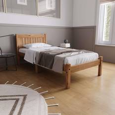 Birlea Pine Wood Single Bed and Mattress Bundle Rio Air Sleepsoul 90 cm 3 ft - Brown