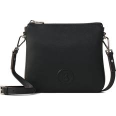 Bozen Hedwig Leather Crossbody Bag 25 cm - Black