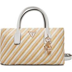 Strå Handväskor Guess Simona Straw Small Satchel - White