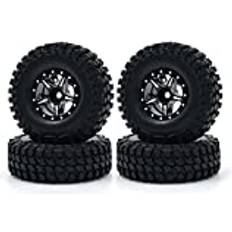 BAIJAC Metal Beadlock Wheel Fälgar Gummidäck SCX24 90081 AXI00001 AXI00002 1/24 RC
