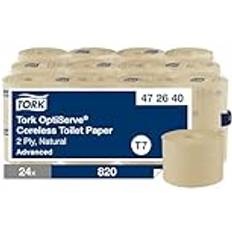 Toalettpapper Tork OptiServe Ärmlöst Toalettpapper Natur T7 Advanced 2-lager 24 820 Ark