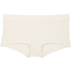 PINK Logo Cotton Shine Boyshort Panty - Natural Heather