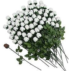 Food & Drinks Fun Express Bulk White Foil-Wrapped Chocolate Roses 72 Pieces