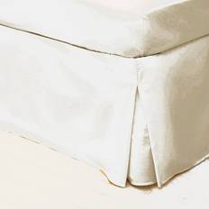 White Valance Sheets Belledorm Easycare Percale Platform Kingsize Ivory Valance Sheet Brown, White