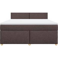 vidaXL Box Spring with Mattress Plain Design Frame Bed 180x200cm