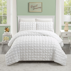 Quilts Urban Playground Dreamy Clouds Puffy Marshmallow Quilt Set - Full Queen Quilts White