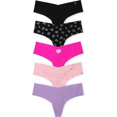 Victoria's Secret No-Show Thong Panties 5-pack - Multi
