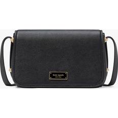 Kate Spade Tassen Kate Spade Deco Leather Mini Flapover Crossbody Bag - Black