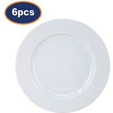 Dinner plates set of 6 Geneviève Lethu Set of 6 Plates Porcelain White Round Dishwasher 26 cm Dinner Plate