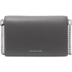 Michael Kors Jet Set Medium Pebbled Leather Crossbody Bag - Slate