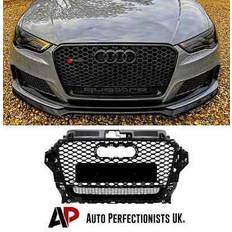 Auto Perfectionists UK Audi RS3 Style A3 S3 8V Front Main Grille Gloss Black Honeycomb Mesh Grill 13-16