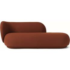 ferm LIVING Rico Divan Left Tonus Red Brown Sofa 203cm 3 personers