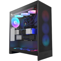 ATX - LED-belysning - Støvfilter - Vinduesside Kabinetter NZXT H7 Flow RGB Mid-Tower ATX Tempered Glass