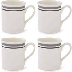 Portmeirion Cups Portmeirion Set of 4 Potter's Stripe Breakfast Mugs - Grey Mug