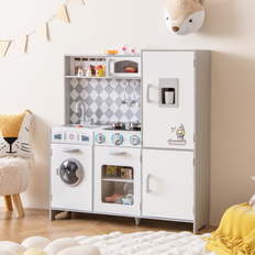 Bed Bath & Beyond Pretend Play Kitchen for Kids 3+ with Real Sounds and Lights 36 x 12 x 40