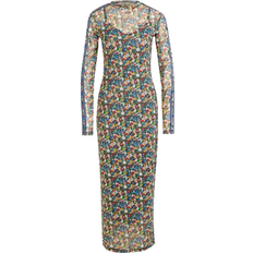 Polyester Dresses adidas Originals x Liberty London Mesh Maxi Dress - Multicolor/Night Indigo