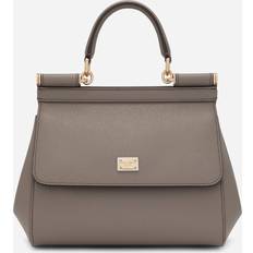 Dolce & Gabbana Small Dauphine Leather Sicily Bag Beige