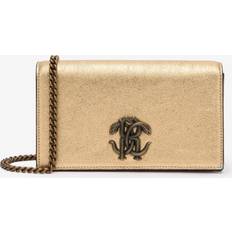 Väskor Roberto Cavalli Cracked Leather Bag With Mirror - Gold