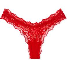 Victoria's Secret Thong Rose Lace Knickers - Lipstick Red