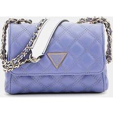 Fur Handbags Guess Giully Quilted Mini Crossbody - Blue
