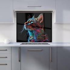 Black Splash Guards Warren Reed Electric Cat Whiskers Kitchen Splashback 900mm x 750mm Splash Guard