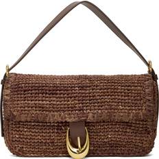 Staud Harlow Raffia Bag - MAHO Mahogany