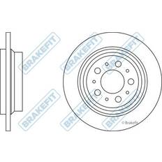 Vehicle Parts APEC 2x Brake Discs Pair Solid Fits Volvo S60 MK1 2.5 Rear 02 to 10 B5254T2 288mm Set