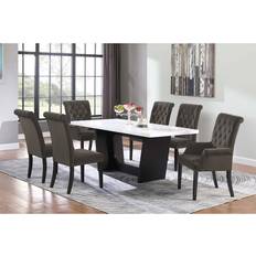 FSC (The Forest Stewardship Council) Dining Sets Lark Manor Allson Brown Dining Set 38x72" 7pcs