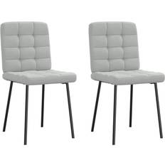 Metall Köksstolar på rea vidaXL 4101080 Light Grey Köksstol 83cm 2st