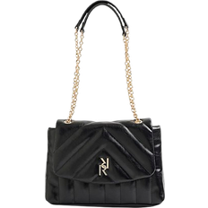 River Island Quilted Chain Strap Shoulder Bag - Black