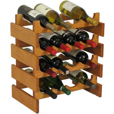 Oak Wine Racks Symple Stuff Geis 16 Bottle Floor Bottle 19.125 H x 17.625 W x 10.75 D in Brown/Wood Wine Rack