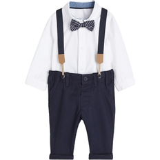 Anzüge H&M Baby Dressy Set 4-piece - Dark Blue/White (1155750001)