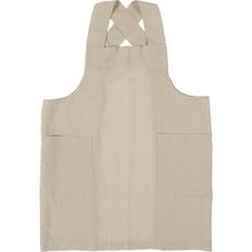 Kaf Home Firenze Stone Washed Linen Smock - Apron Beige