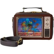 Barn Axelremsväskor Loungefly Sesame Street Retro TV Lenticular Shoulder Bag