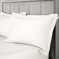 400 Thread Count Sateen Oxford Pillowcase Pair - Ivory