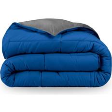 Bare Home Reversible Bed-in-a-Bag Twin XL Medium Blue/Gray Bed Linen Gray