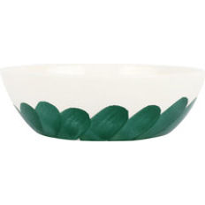 Breakfast Bowls Vietri Lisbon Green Brushstroke Cereal 16oz Breakfast Bowl