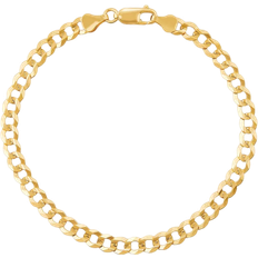 Macy's Men Bracelets Macy's Concave Curb Link Chain Bracelet - Gold