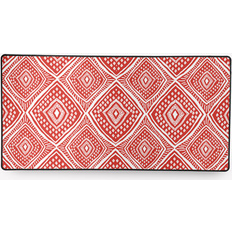 Orange Desk Mats East Urban Home Myron Large L'il Diamond Jill Desk Pad 0.125 H x 31.5 W x 15.75 D in Red/White