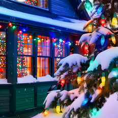The Holiday Aisle Christmas Pathway Lights 25.7 Feet 20 LED C9 Strawberry Walkway Lights w Marker Stakes 1 H x 1 W x 1 D Multicolor