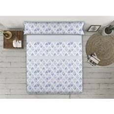Happy Home Bedding Set Triangles AH King Size Bed Linen Blue