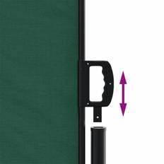 500.0 cm Patio Awnings vidaXL Retractable Side Awning 100x500 cm Dark Green