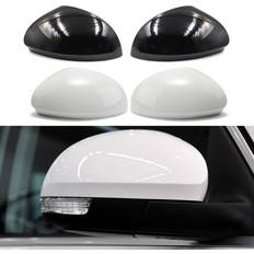 Vehicle Parts Aihontai Left Right White Gloss Black Side Rear View Mirror Cover Shell Cap