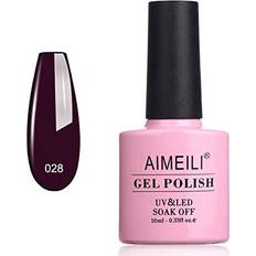 Soak Off UV LED Gel Nail Polish - Burgundy Plum/Dark Purple