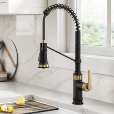 Faucets Kraus Allyn Commercial 2-Function 1-Handle Pull Down Kitchen Faucet 7 to 8 Inches Chrome