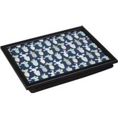 Denby Serving Platters & Trays Denby Cacti Laptray With Black Edge Serving Tray