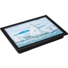 Denby Serving Platters & Trays Denby Sailing Laptray With Black Edge Serving Tray